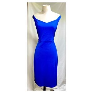 Express Royal Blue Off the shoulder dress